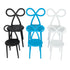 Blue Resin Bow Chair with Round Seat