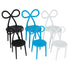 Blue Resin Bow Chair with Round Seat