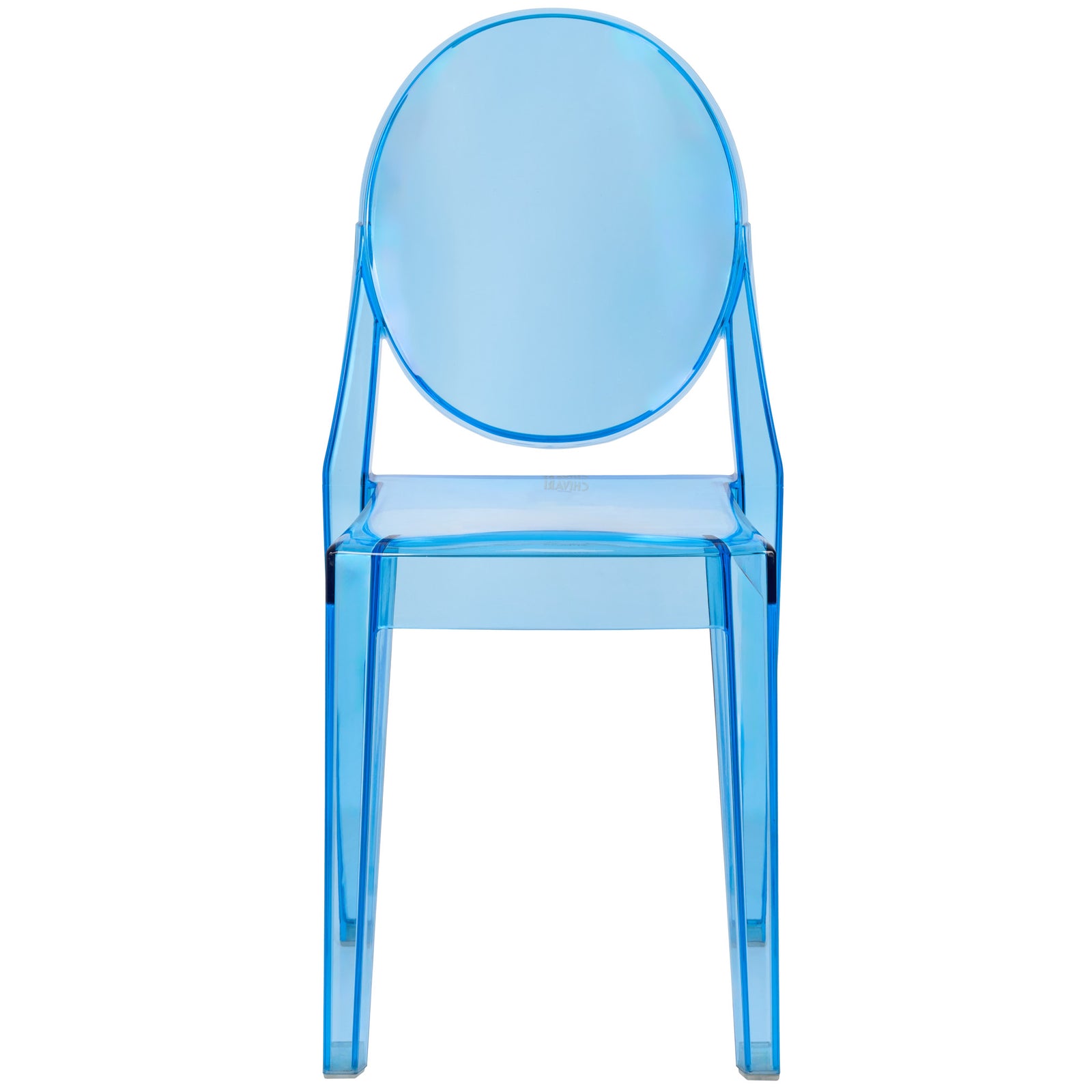 Blue Resin Kids Victoria Ghost Chair (Per Chair Price Shown - Sold only in Quantities of 4)