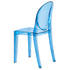 Blue Resin Kids Victoria Ghost Chair (Per Chair Price Shown - Sold only in Quantities of 4)