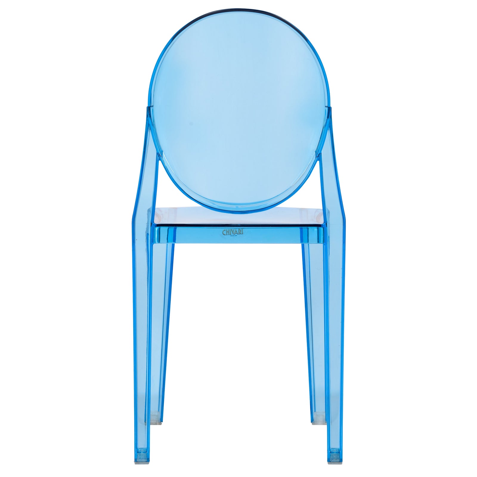 Blue Resin Kids Victoria Ghost Chair (Per Chair Price Shown - Sold only in Quantities of 4)