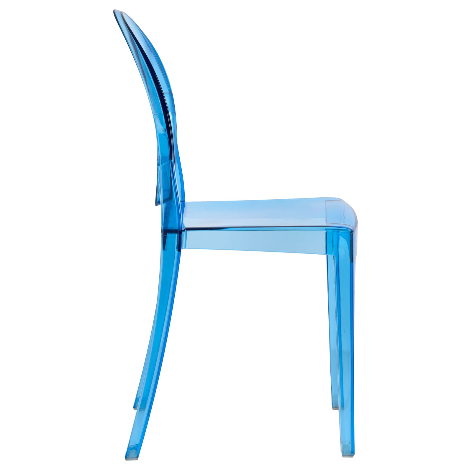 Blue Resin Kids Victoria Ghost Chair (Per Chair Price Shown - Sold only in Quantities of 4)