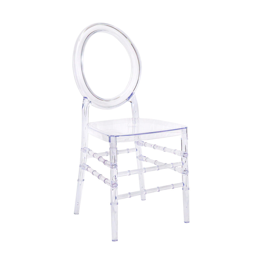 Oval Ring, Resin, Clear (Mono-Frame) ThinVisible – 48 Chairs Bundle by Chivari -Right CORRC-MONO-THIN-ZG-T-48