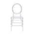 Oval Ring, Resin, Clear (Mono-Frame) ThinVisible – 48 Chairs Bundle by Chivari - Front CORRC-MONO-THIN-ZG-T-48