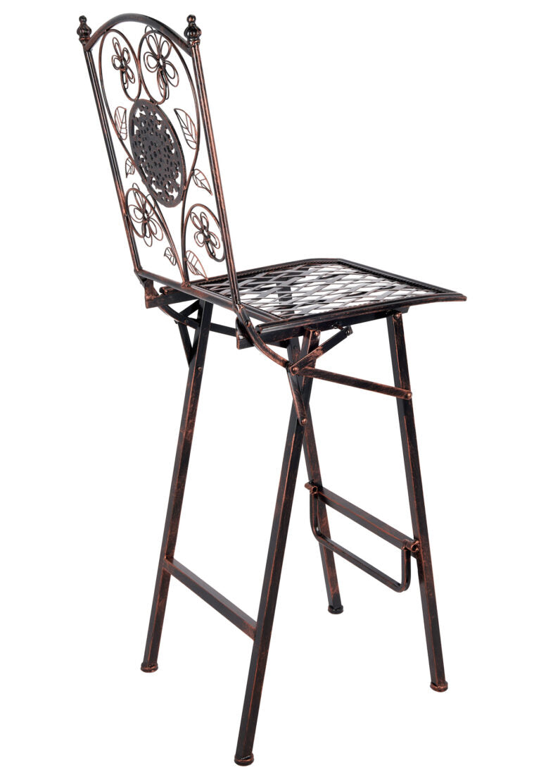 Bronze Barcelona Bistro Barstool with Square Seat and Back (Per Chair Price Shown – Sold only in Quantities of 2)