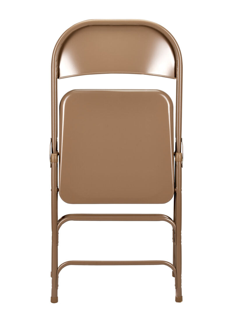 Brown Metal Folding Chair by Chivari CFMBR-CX-T