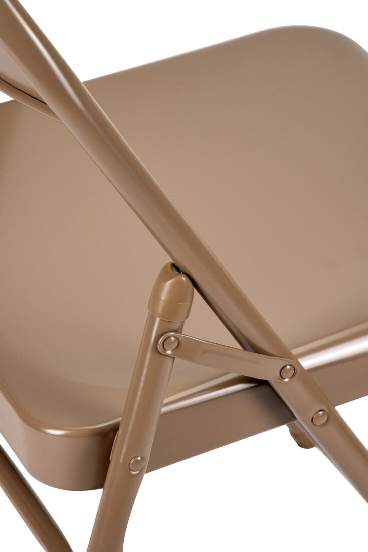 Brown Metal Folding Chair by Chivari CFMBR-CX-T