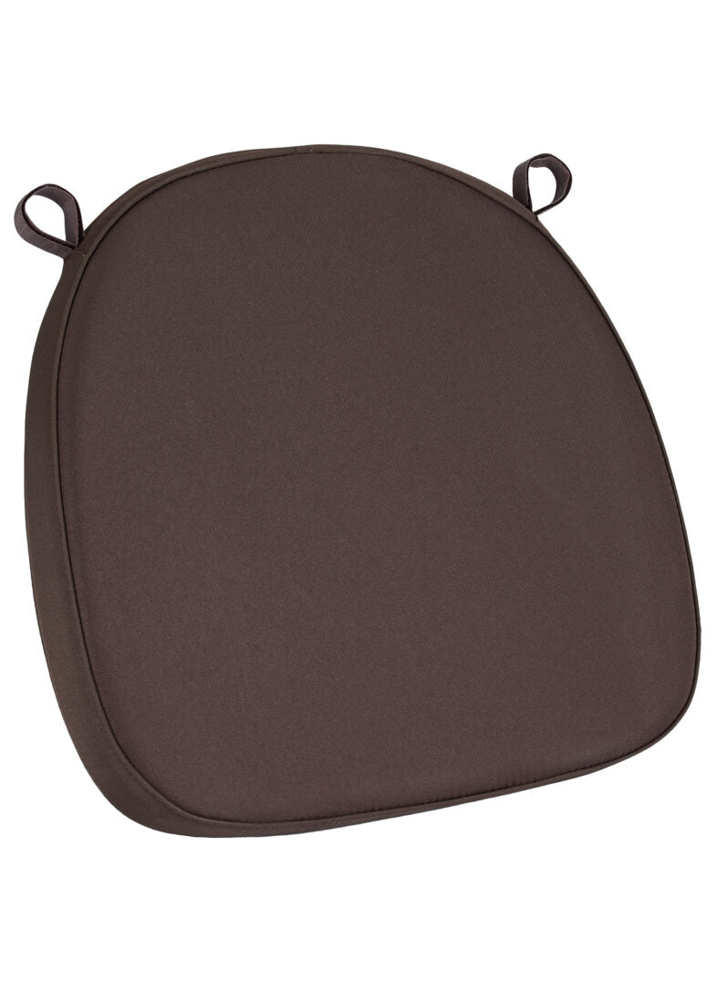 Brown Velcro Strap 2” Thick Cushion for Standard Cross Back Style Seat