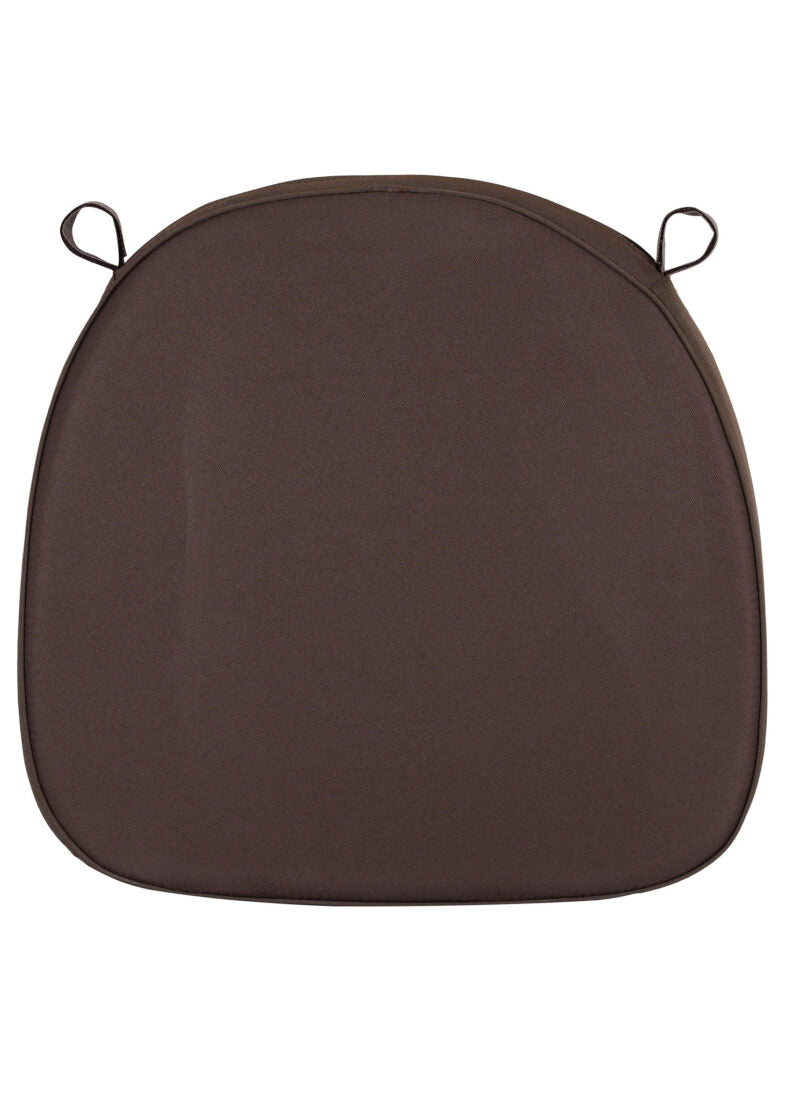 Brown Velcro Strap 2” Thick Cushion for Standard Cross Back Style Seat