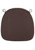 Brown Velcro Strap 2” Thick Cushion for Standard Cross Back Style Seat