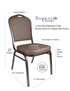 Banquet Chair - Crown | Brown Vinyl on Copper Vein Frame CQCVBR-ZF-T