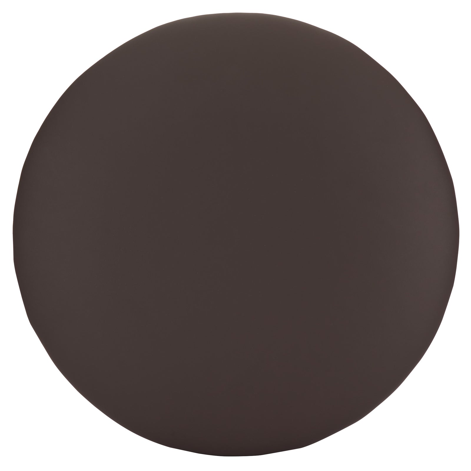 Chocolate Brown Round Vinyl Panel Back Cushion