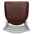 Chivari Ladder Back Restaurant Chair with Silver Frame and Brown Vinyl Seat CLMSVBR-ZF-KT