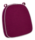 Burgundy with Gray Piping 2.5" Thick Chair Cushion - World's Best Cushions