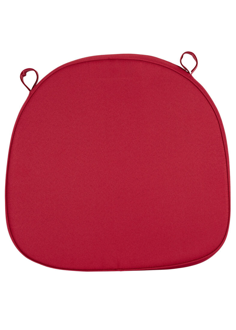 Burgundy Velcro Strap 2” Thick Cushion for Standard Cross Back Style Seat