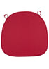 Burgundy Velcro Strap 2” Thick Cushion for Standard Cross Back Style Seat