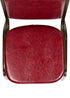 Burgundy Vinyl on Gold Vein Steel Frame, Square Back Banquet Chair by Chivari CQSVBU-ZF-T