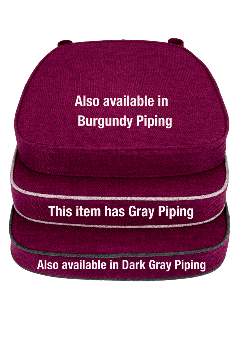 Burgundy with Gray Piping 2.5