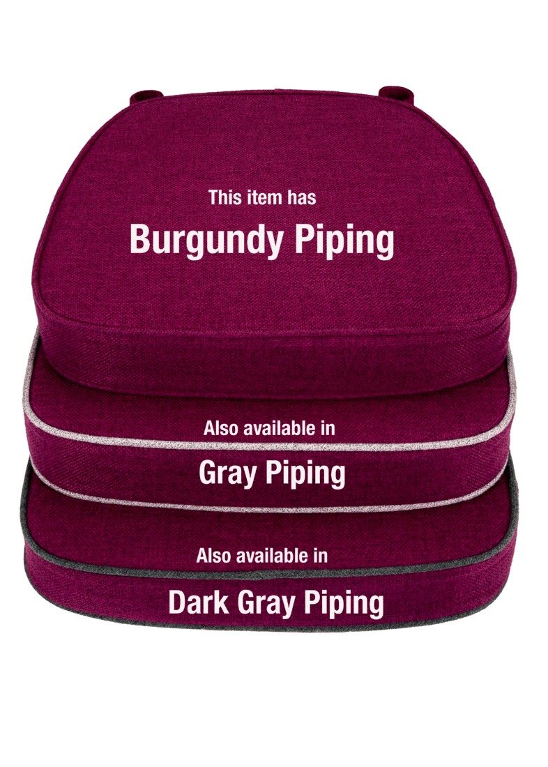 Burgundy with Burgundy Piping 2.5