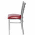 Chivari Ladder Back Restaurant Chair with Silver Frame and Burgundy Vinyl Seat CLMSVBU-ZF-KT