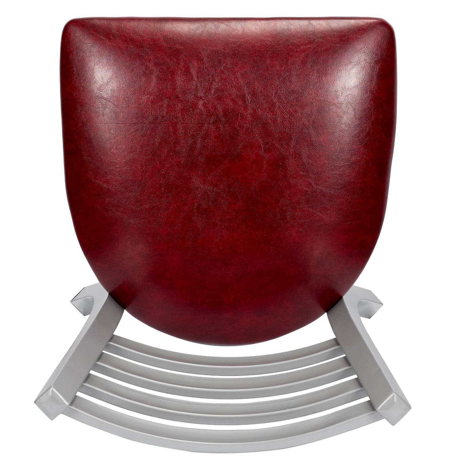 Chivari Ladder Back Restaurant Chair with Silver Frame and Burgundy Vinyl Seat CLMSVBU-ZF-KT