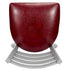 Chivari Ladder Back Restaurant Chair with Silver Frame and Burgundy Vinyl Seat CLMSVBU-ZF-KT
