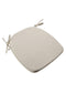 Natural Burlap Cross Back Chair Cushion with Tie Straps