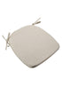 Natural Burlap Thin Cross Back Chair Cushion with Tie Straps CUSHXBACKTIE-BUR-COT-TAN-ZG-T