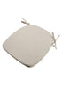 Natural Burlap Thin Cross Back Chair Cushion with Tie Straps CUSHXBACKTIE-BUR-COT-TAN-ZG-T