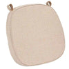 Burlap Tan 2.0" Thick  Willow Wood Velcro Strap Cushion