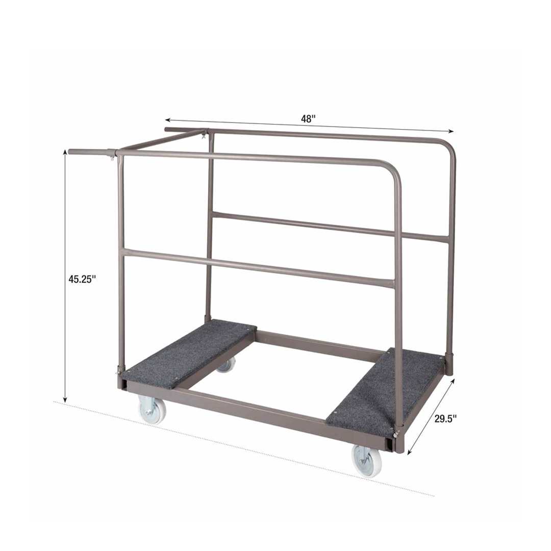 Chivari Steel Banquet Table Cart - Gray CART102G-AX-T