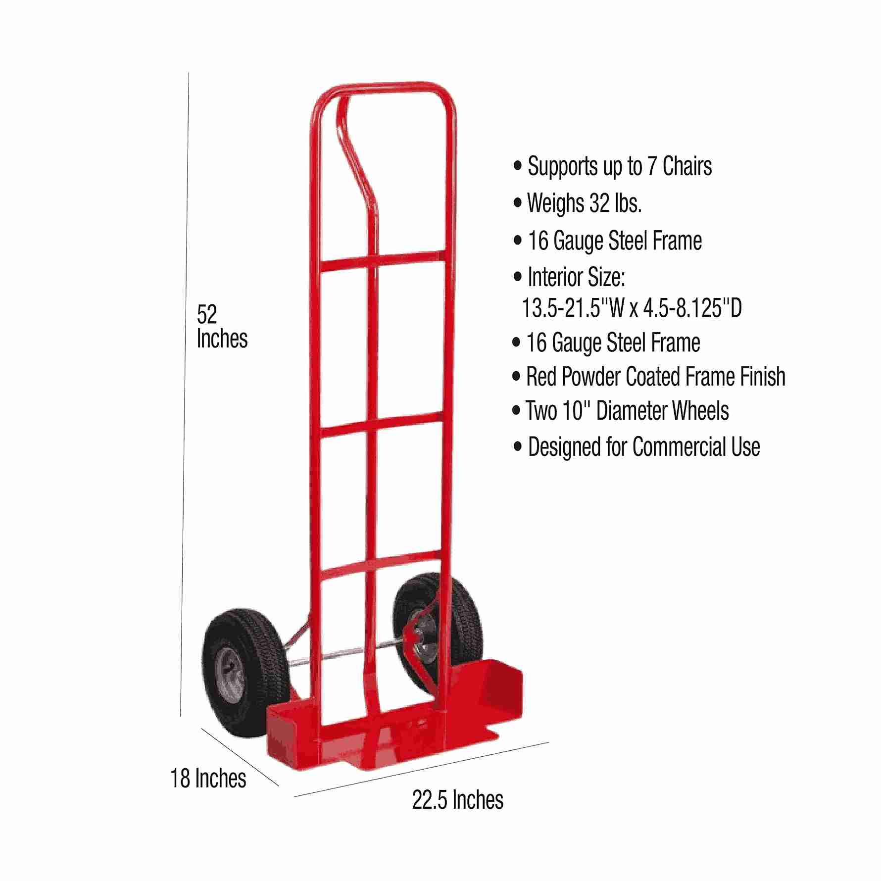 Chivari Steel Chair Stack Dolly for Chiavari, Church Chair, Banquet, Cross Back and other Stacking chairs CART106-UNIV-AX-T