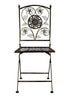 Chivari Vintage Copper/Gold Brushed Barcelona Bistro Folding Chair CBBMC-AX-T