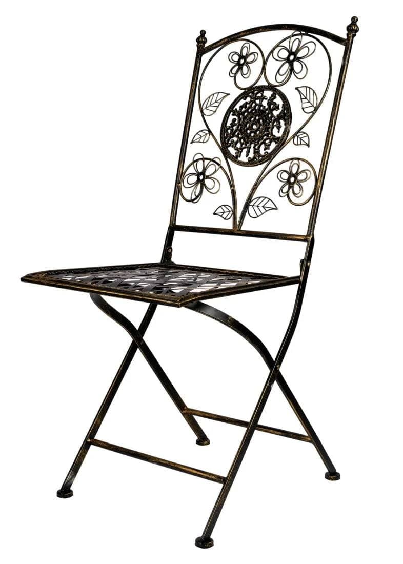 Chivari Vintage Copper/Gold Brushed Barcelona Bistro Folding Chair CBBMC-AX-T