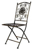 Chivari Vintage Copper/Gold Brushed Barcelona Bistro Folding Chair CBBMC-AX-T