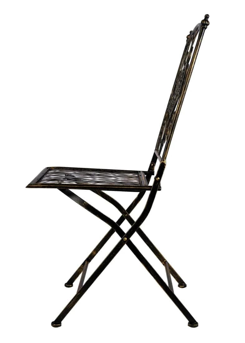Chivari Vintage Copper/Gold Brushed Barcelona Bistro Folding Chair CBBMC-AX-T