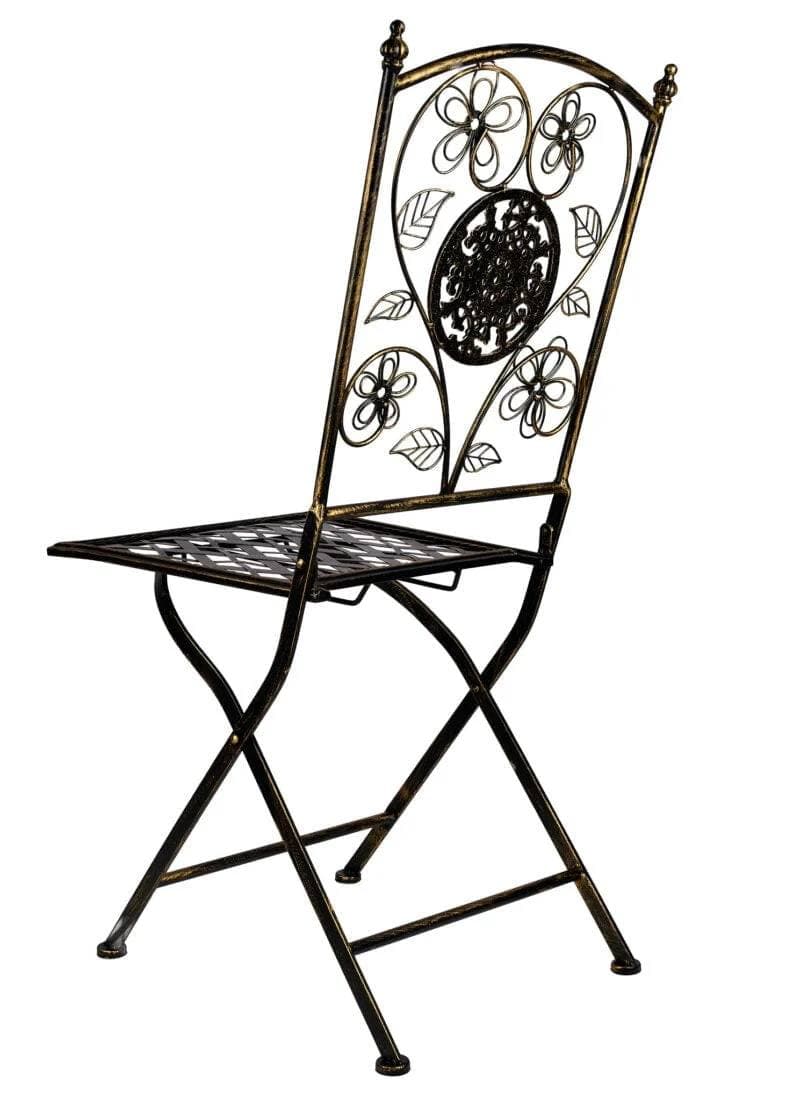 Chivari Vintage Copper/Gold Brushed Barcelona Bistro Folding Chair CBBMC-AX-T