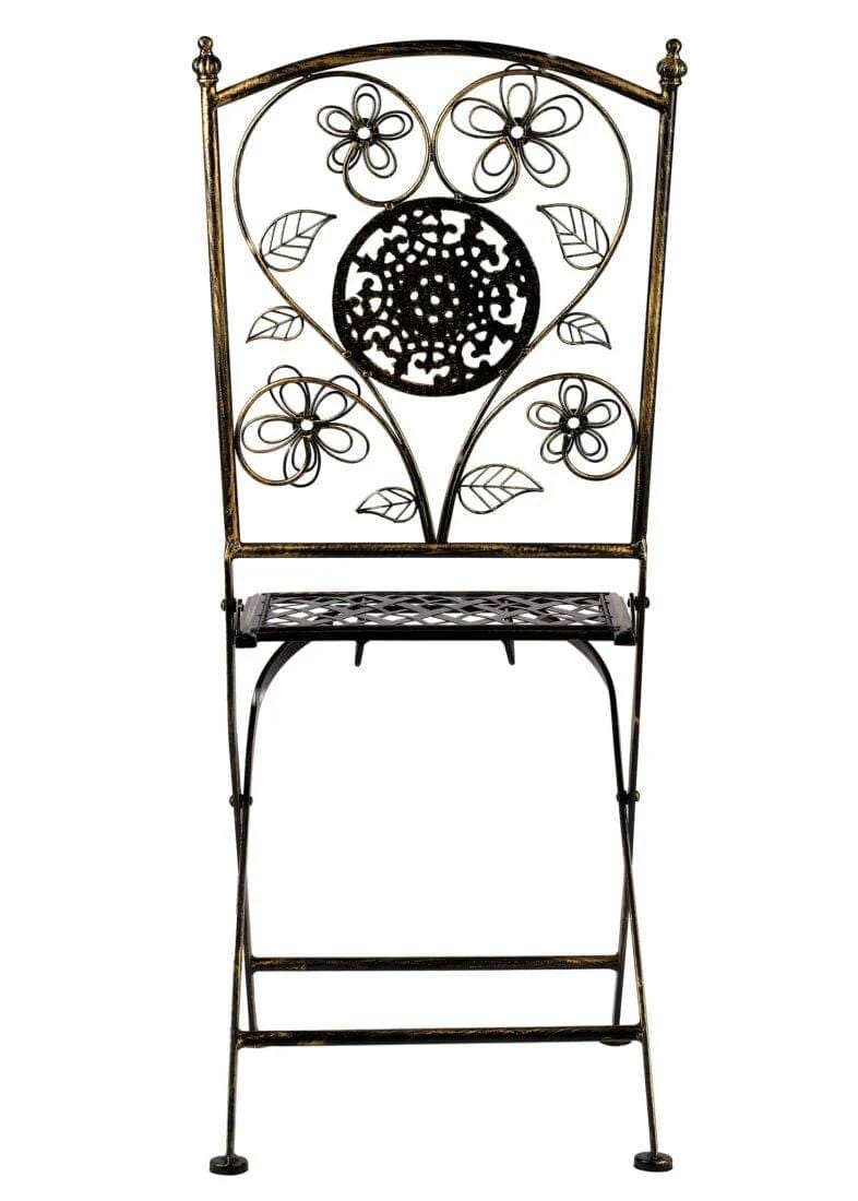 Chivari Vintage Copper/Gold Brushed Barcelona Bistro Folding Chair CBBMC-AX-T
