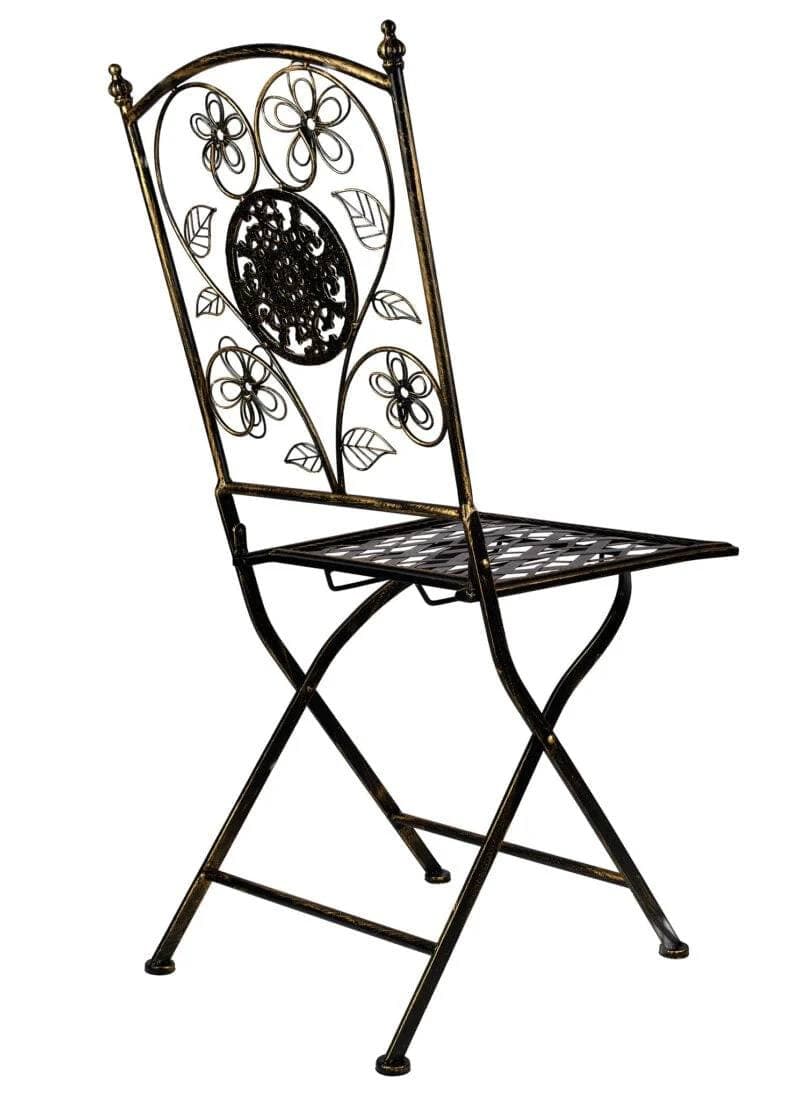 Chivari Vintage Copper/Gold Brushed Barcelona Bistro Folding Chair CBBMC-AX-T