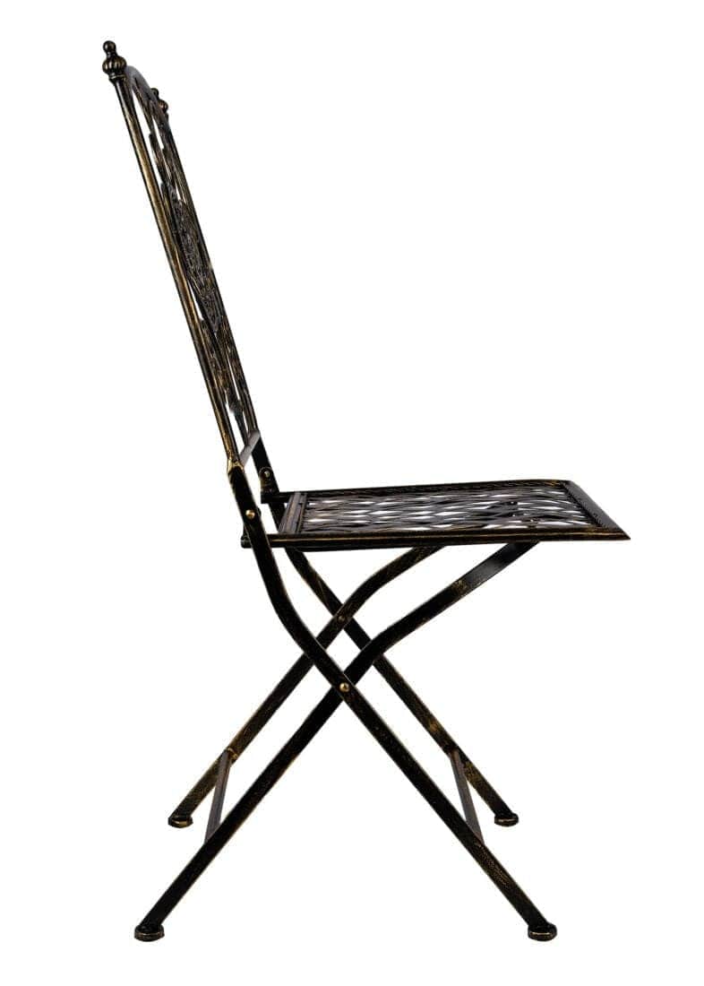 Chivari Vintage Copper/Gold Brushed Barcelona Bistro Folding Chair CBBMC-AX-T