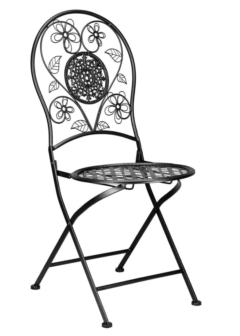 Barcelona Bistro Chair Black with Round Seat and Back