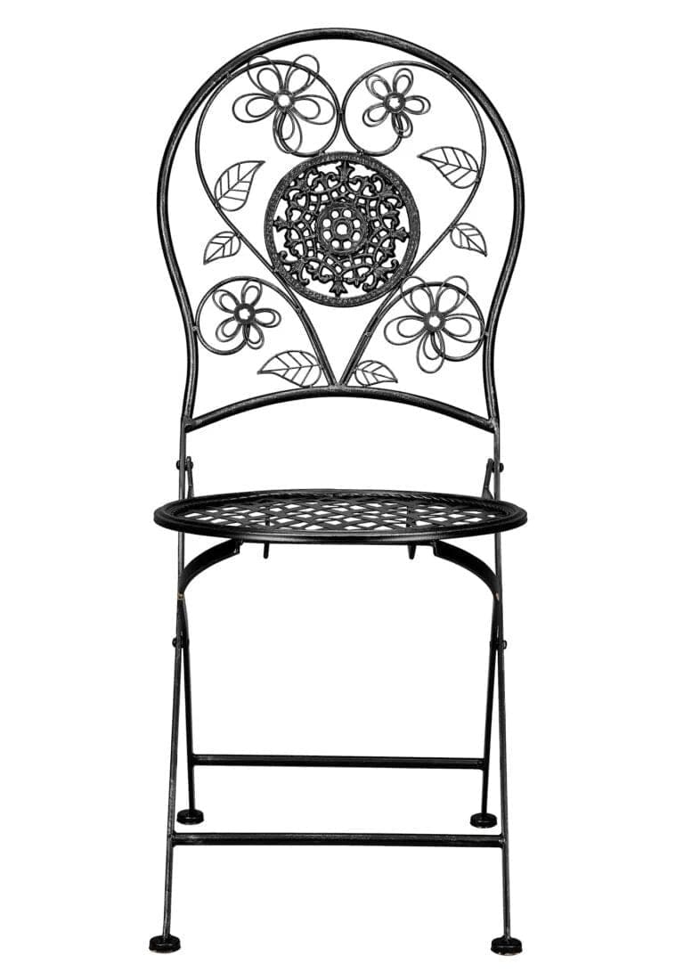 Barcelona Bistro Chair Black with Round Seat and Back