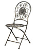 Chivari Barcelona Bistro Chair Copper/Gold Brushed with Round Seat and Back CBBMRC-AX-T