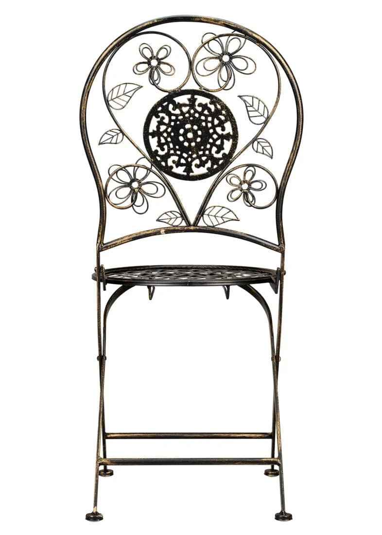 Chivari Barcelona Bistro Chair Copper/Gold Brushed with Round Seat and Back CBBMRC-AX-T