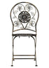 Chivari Barcelona Bistro Chair Copper/Gold Brushed with Round Seat and Back CBBMRC-AX-T
