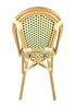 Beige and Green Bistro Chair Armless Back CBPW-AX-1