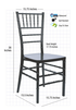 CCRB-MONO-AX-T-Black ToughResin Mono Frame Chiavari Chair Dimensions