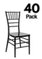 40 Chair Pack Black Steel Skeleton™ Resin Chiavari Chair