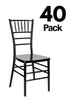40 Chair Pack Black Steel Skeleton™ Resin Chiavari Chair