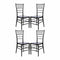 Chivari Clear Resin ProClear™ Chiavari Chair - 4 Pack - Some Assembly Required CCRB-U-ZG-T-4